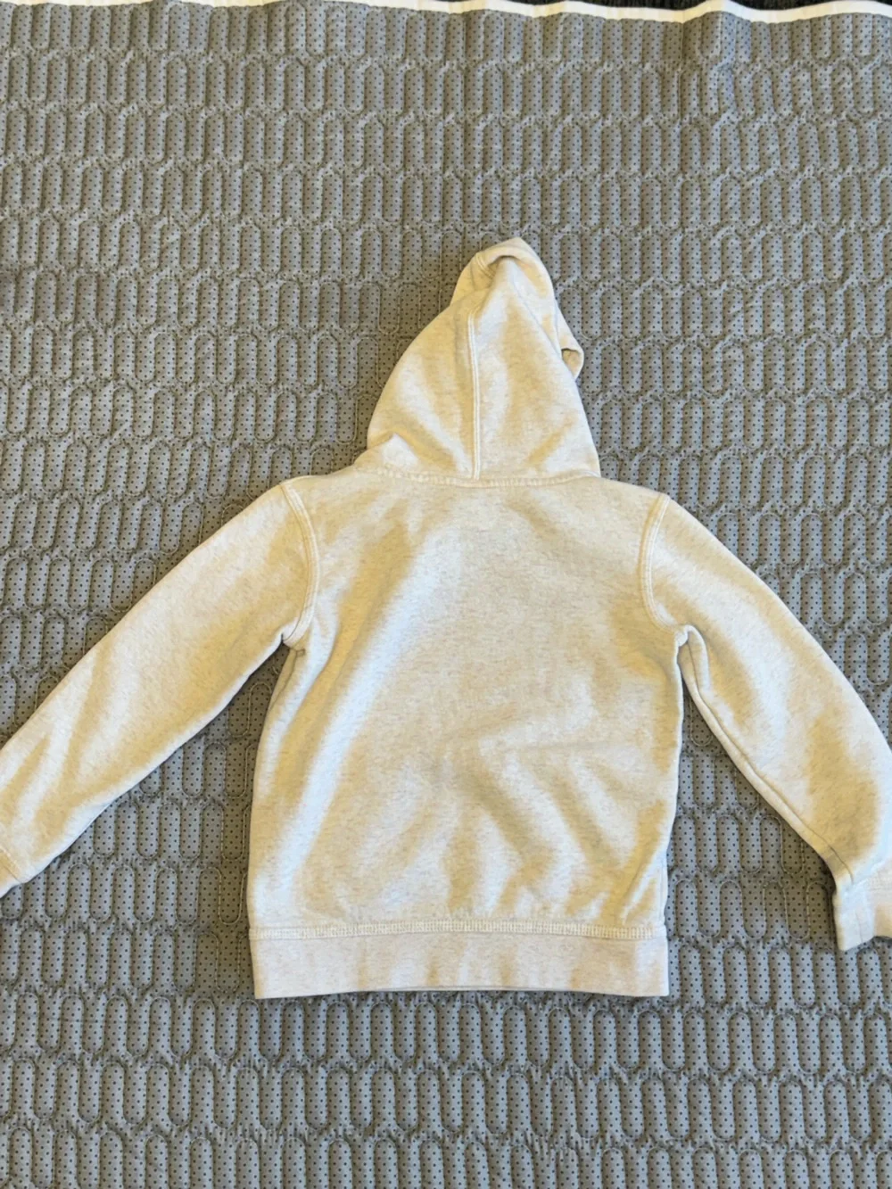 Nike Kids Light Gray Hoodie with Black & White Logo